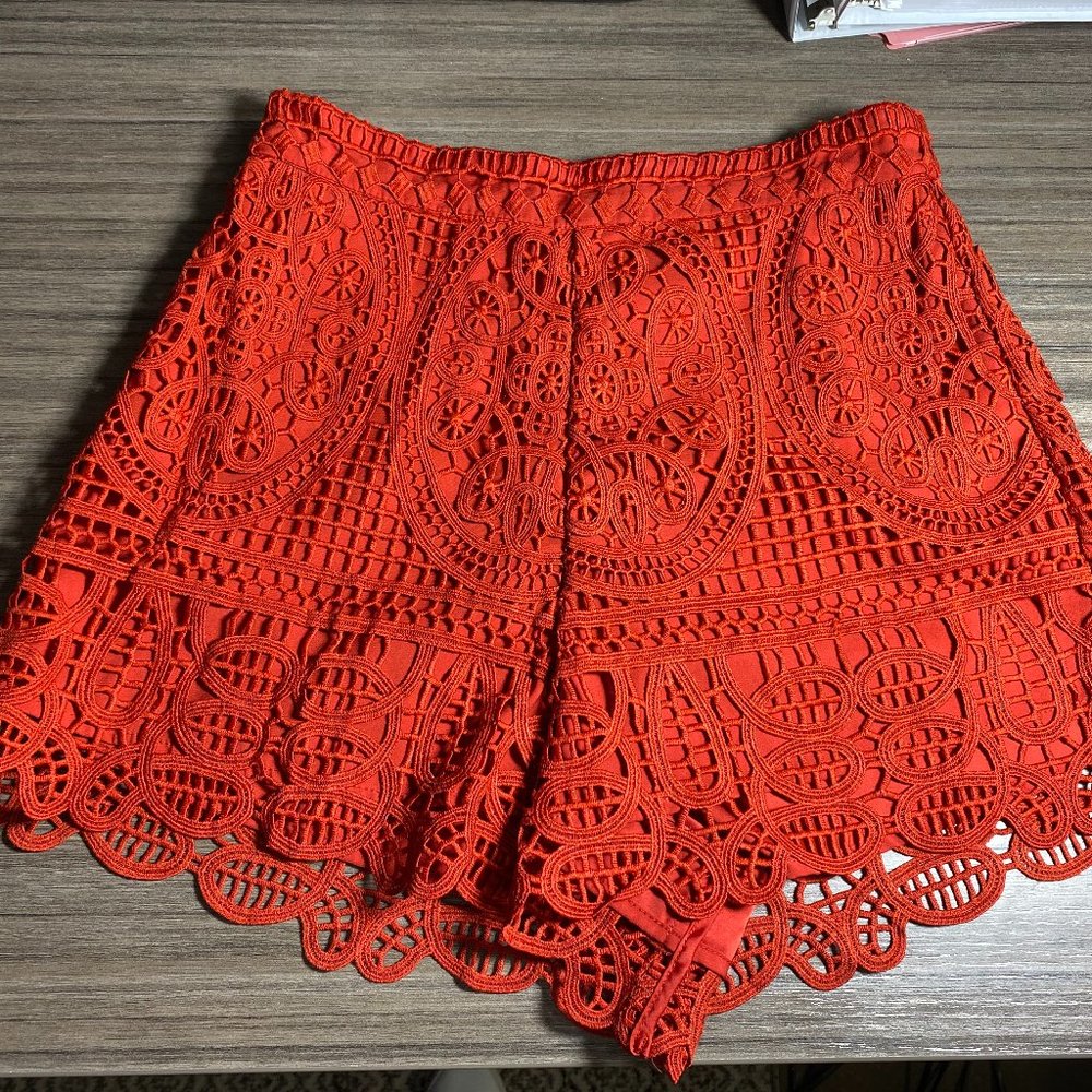 Romper Style Shorts- Red